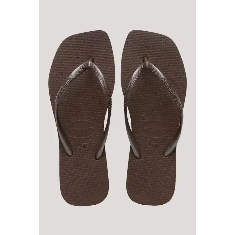 Havaianas Slim Square Solid Jandals - Brown 