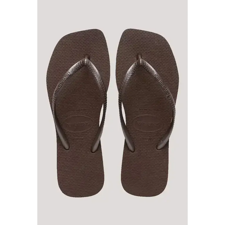 Havaianas Slim Square Solid Jandals - Brown 
