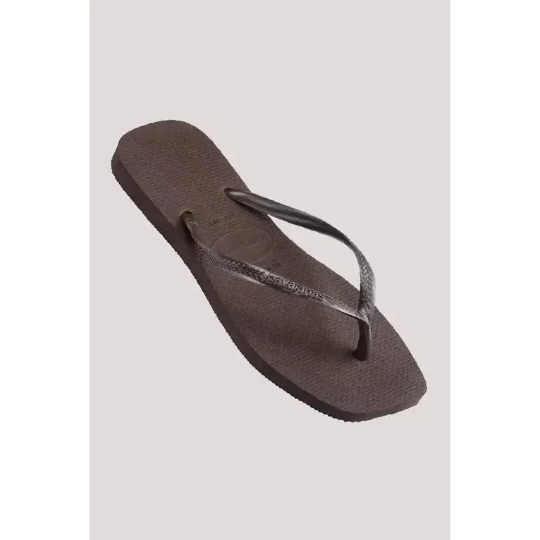 Havaianas Slim Square Solid Jandals - Brown 
