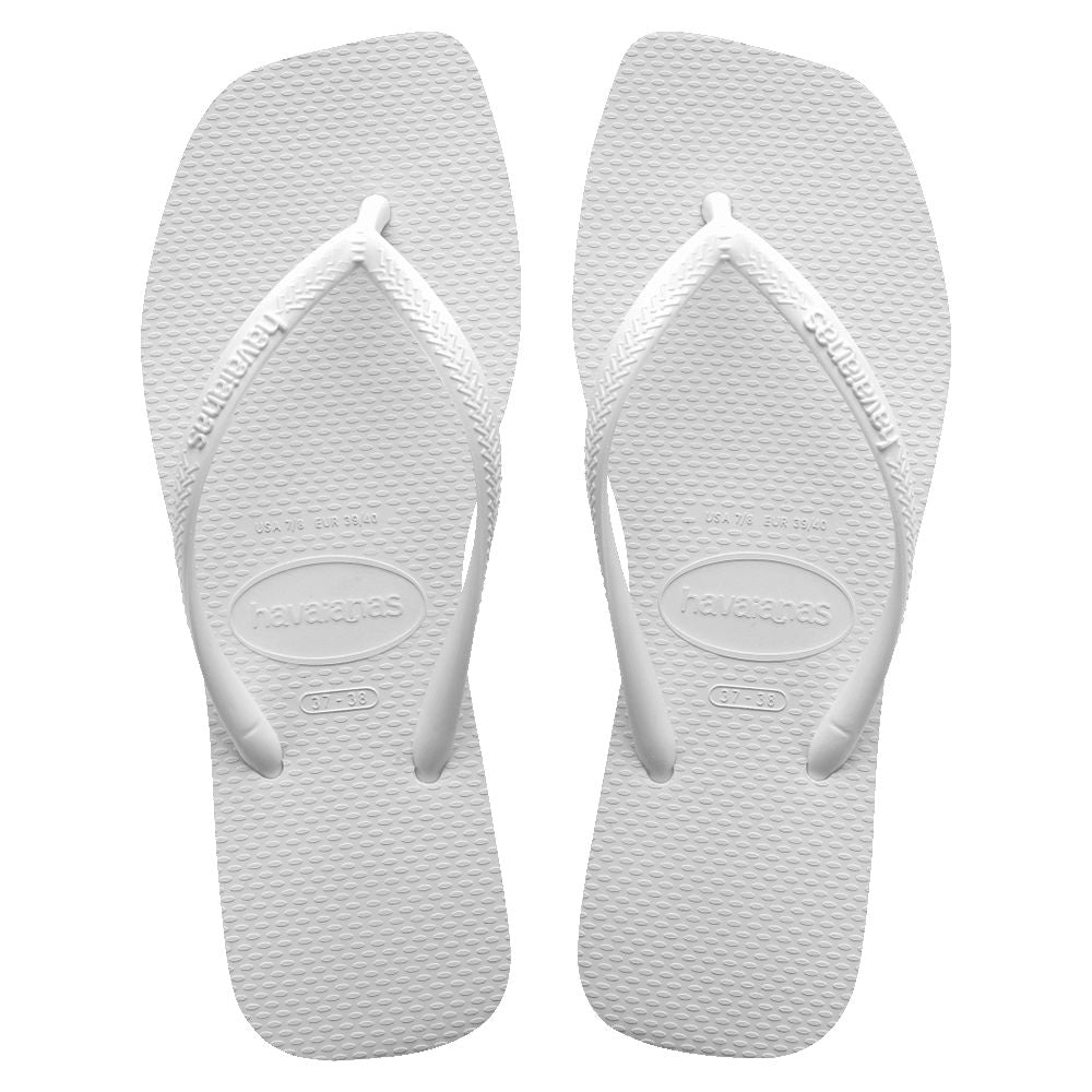 Havaianas Slim Square Solid Jandals - White 