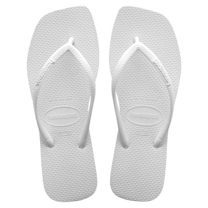 Havaianas Slim Square Solid Jandals - White 