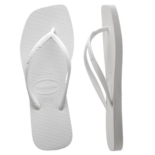 Havaianas Slim Square Solid Jandals - White 