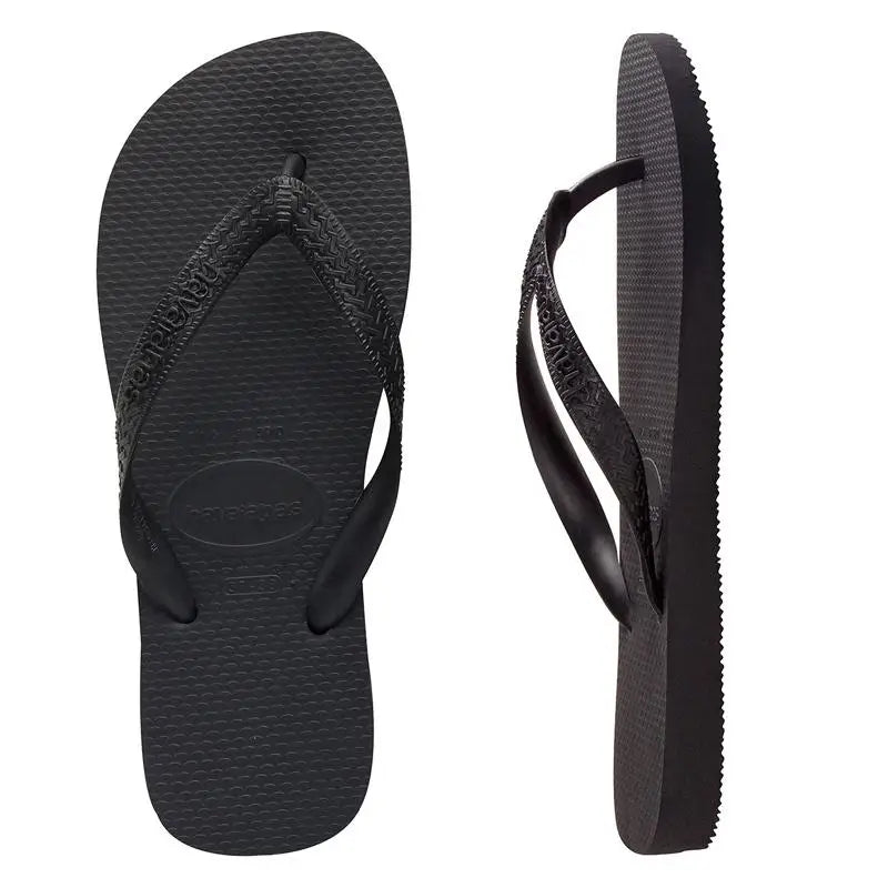 HAVAIANAS TOP JANDALS BLACK 33/34 BRAZIL 
