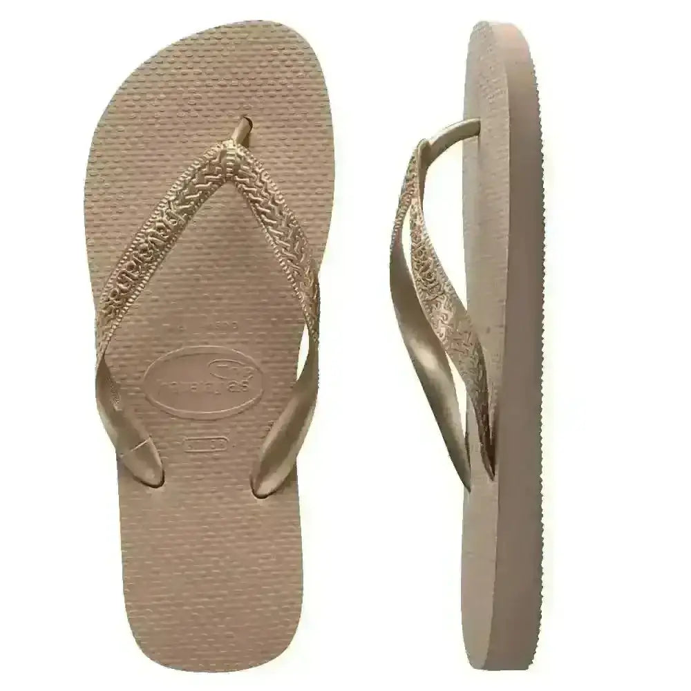 HAVAIANAS TOP JANDALS Rose Gold 43/44 Brazil 