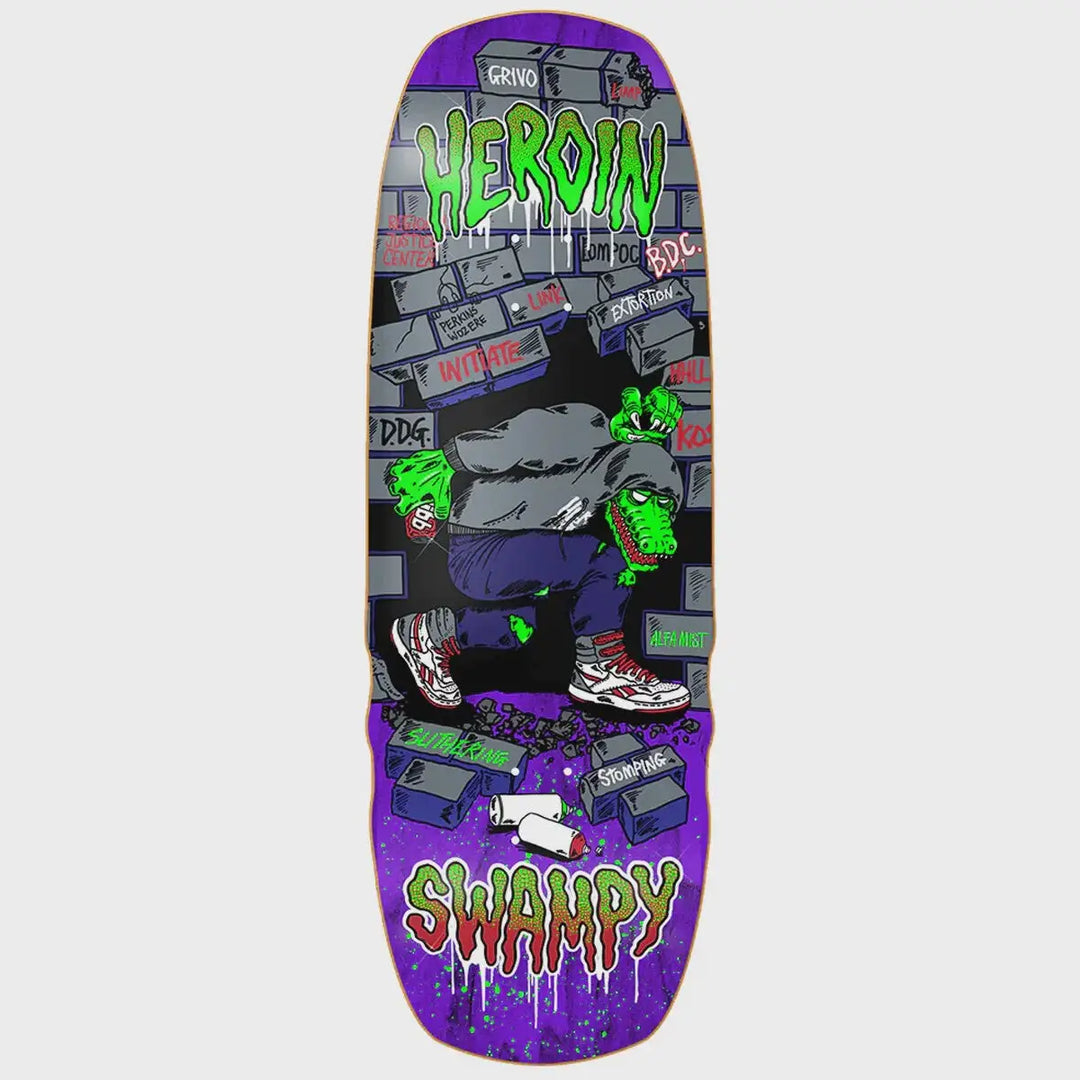 Heroin Swampy Stomp Skateboard Deck - 10.5’’