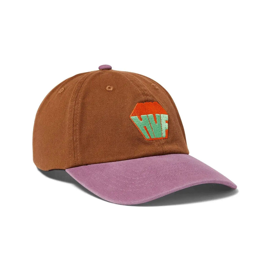 HUF Big Block Washed 6 Panel Hat Brown 