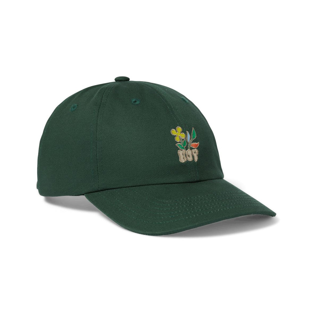 HUF Bloom Curved Visor 6 Panel Hat Hunter Green 