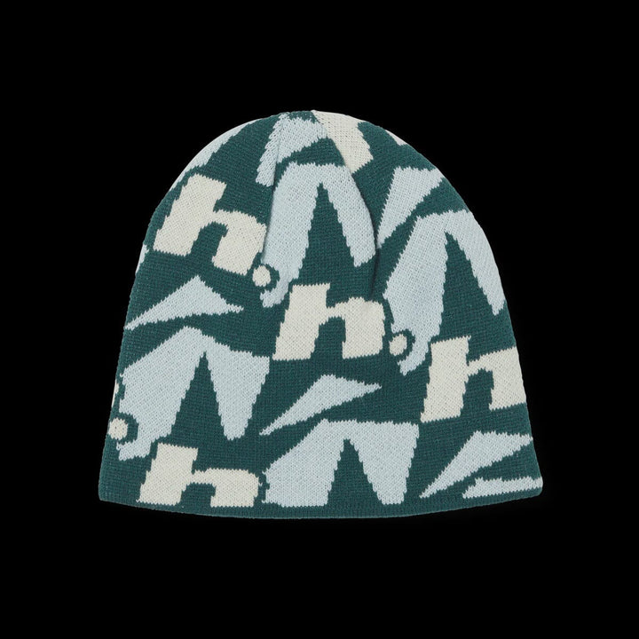 HUF H Star Repeat Skull Beanie Ice Blue 