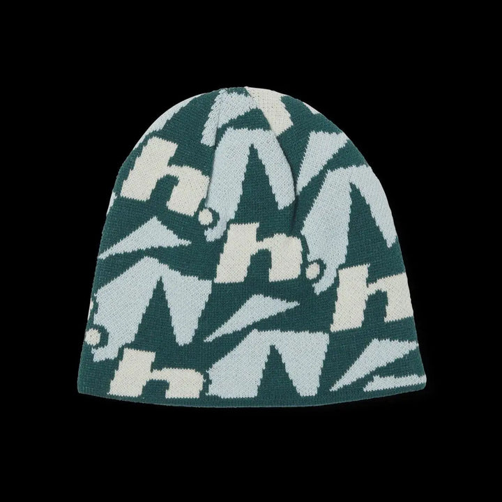 HUF H Star Repeat Skull Beanie Ice Blue 