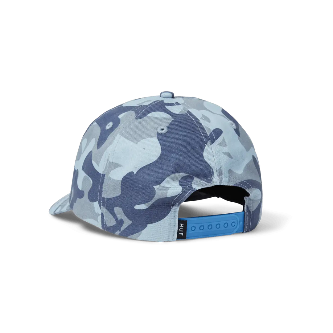 HUF Noble Camo 6 Panel Snapback Hat - Ice Blue