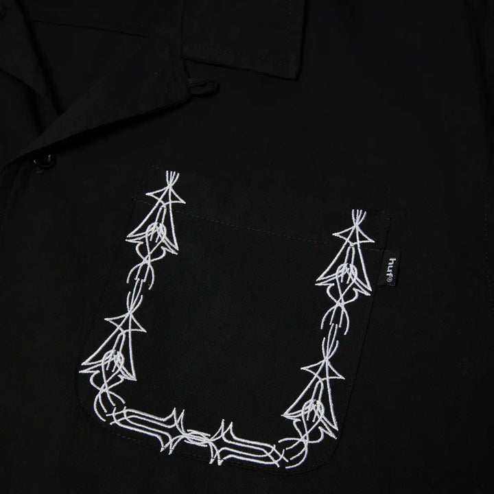 HUF Pinstripe Embroidered Resort Shirt