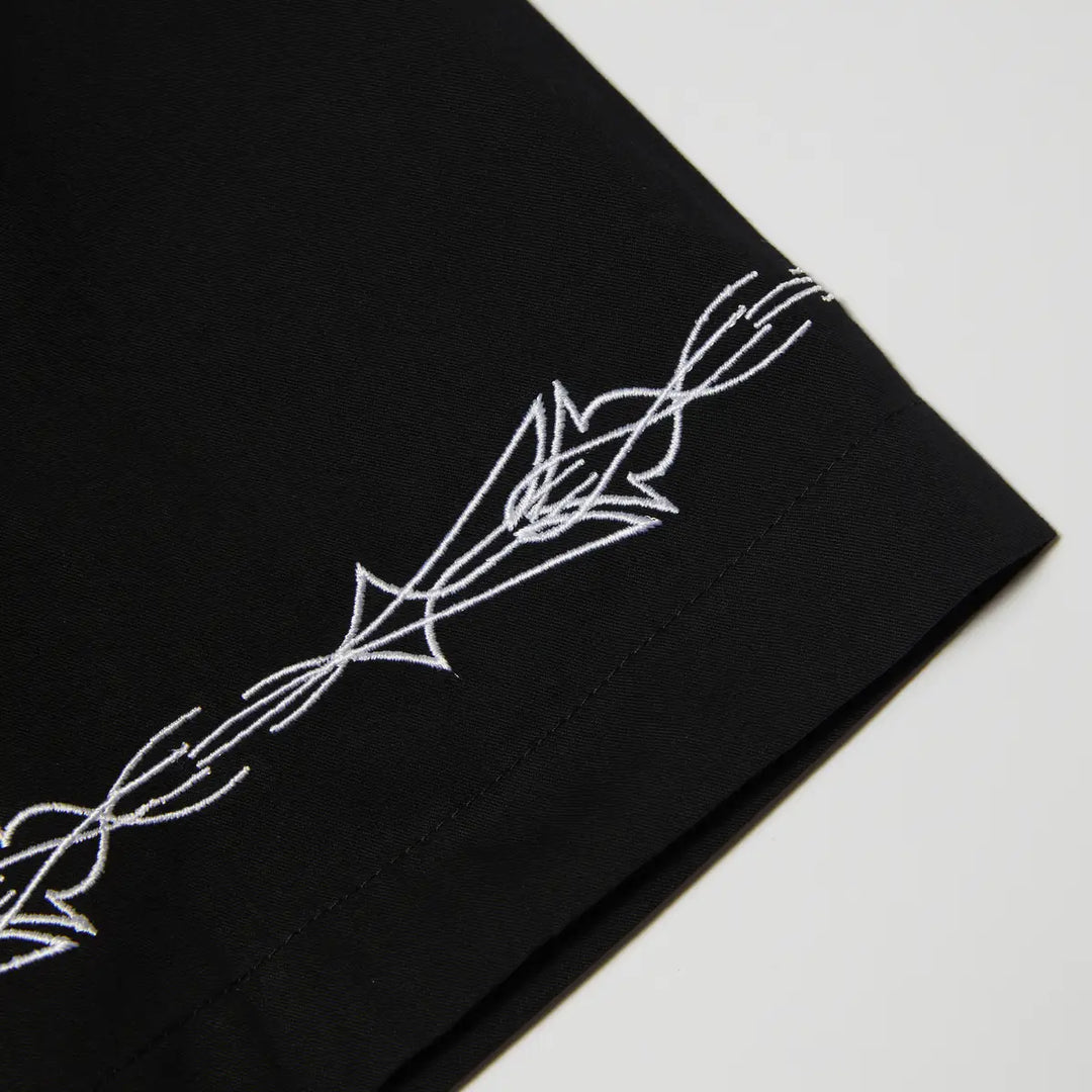HUF Pinstripe Embroidered Resort Shirt