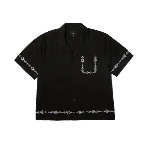 HUF Pinstripe Embroidered Resort Shirt