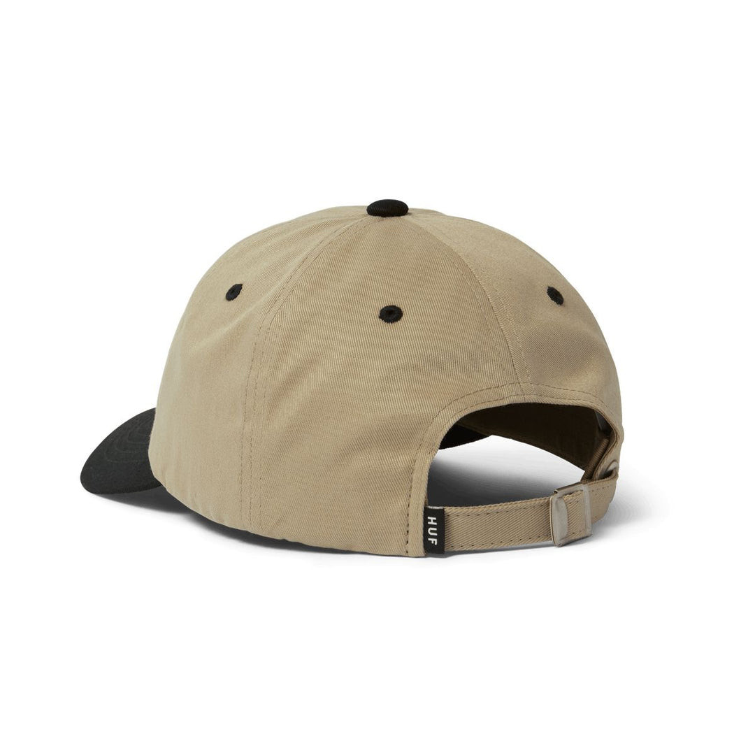 HUF Stretch Logo 6 Panel Curved Visor Hat 