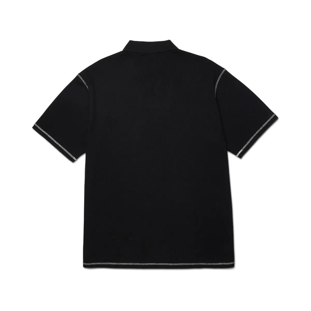 HUF Waffle Knit Contrast Polo Top 