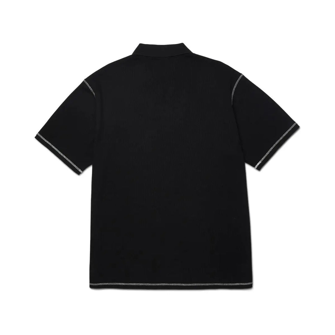 HUF Waffle Knit Contrast Polo Top 