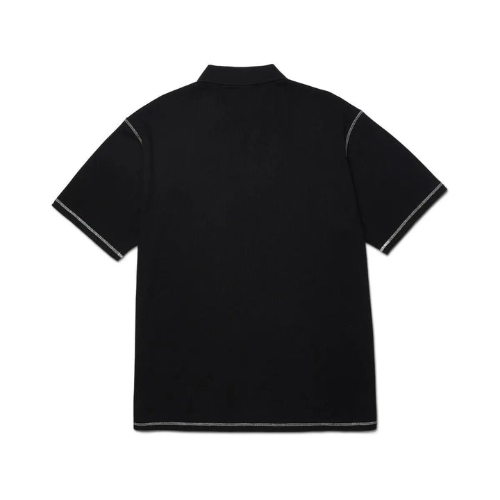 HUF Waffle Knit Contrast Polo Top 