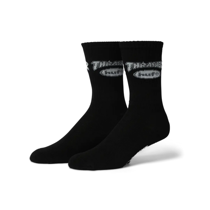 HUF x Thrasher Logo Socks - Black