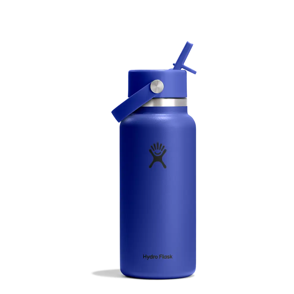 Hydro Flask 32oz (946ml) Wide Flex Straw Cap Drink Bottle - Capri Blue