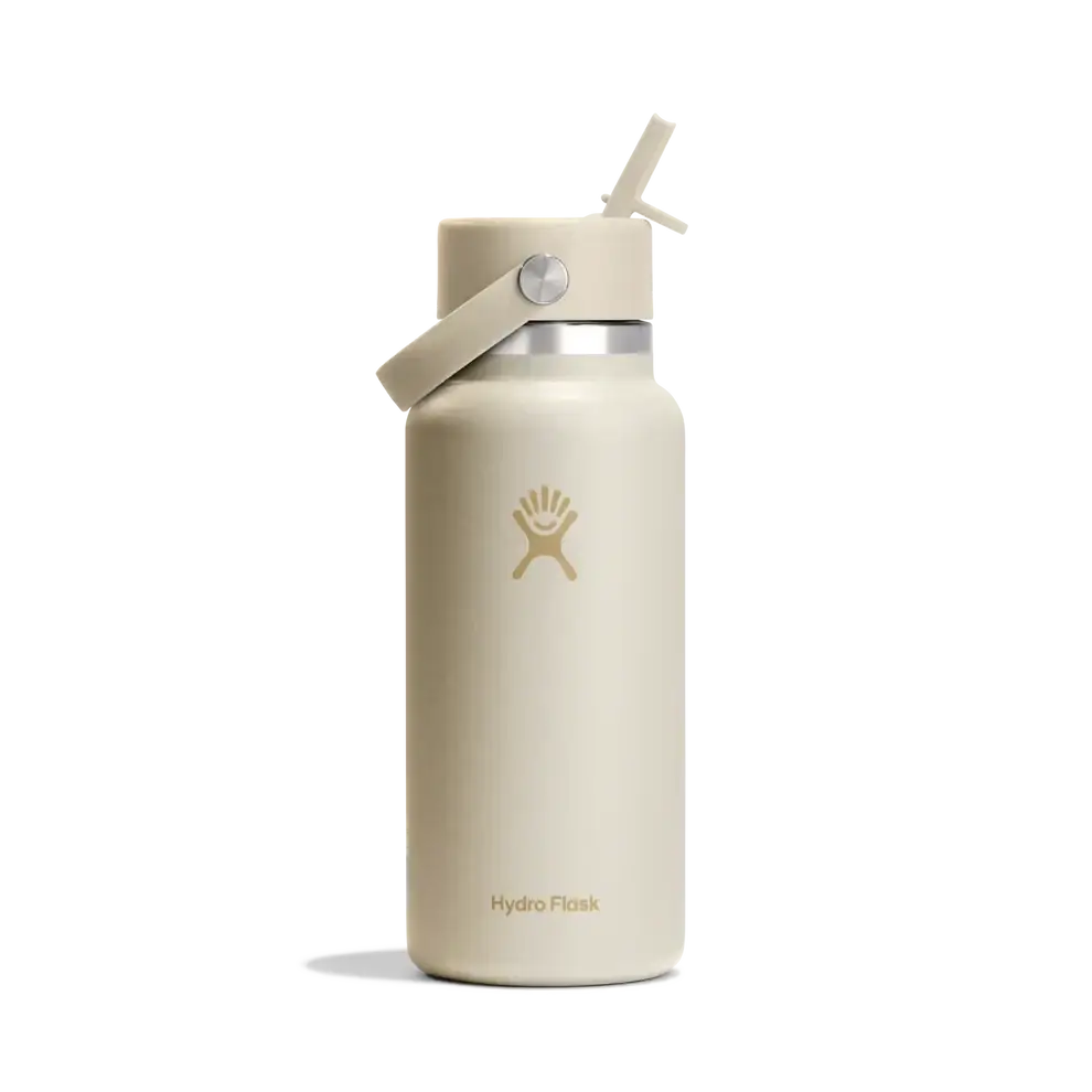 Hydro Flask 32oz (946ml) Wide Flex Straw Cap Drink Bottle - Coconut Beige 
