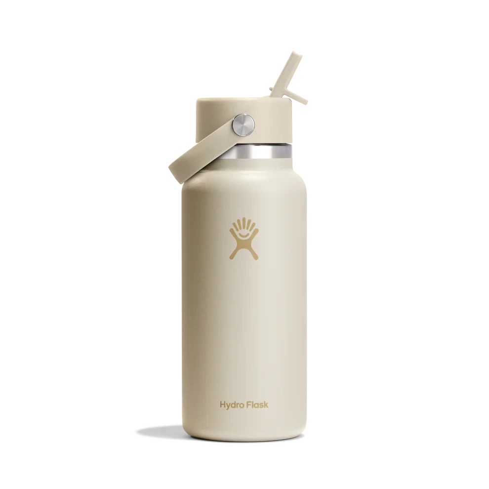 Hydro Flask 32oz (946ml) Wide Flex Straw Cap Drink Bottle - Coconut Beige 