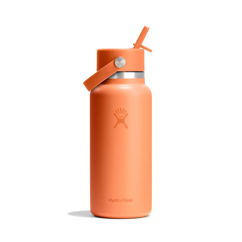 Hydro Flask 32oz (946ml) Wide Flex Straw Cap Drink Bottle - Nectar Orange 