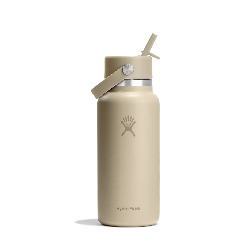 Hydro Flask 32oz (946ml) Wide Flex Straw Cap Drink Bottle - Oat Beige