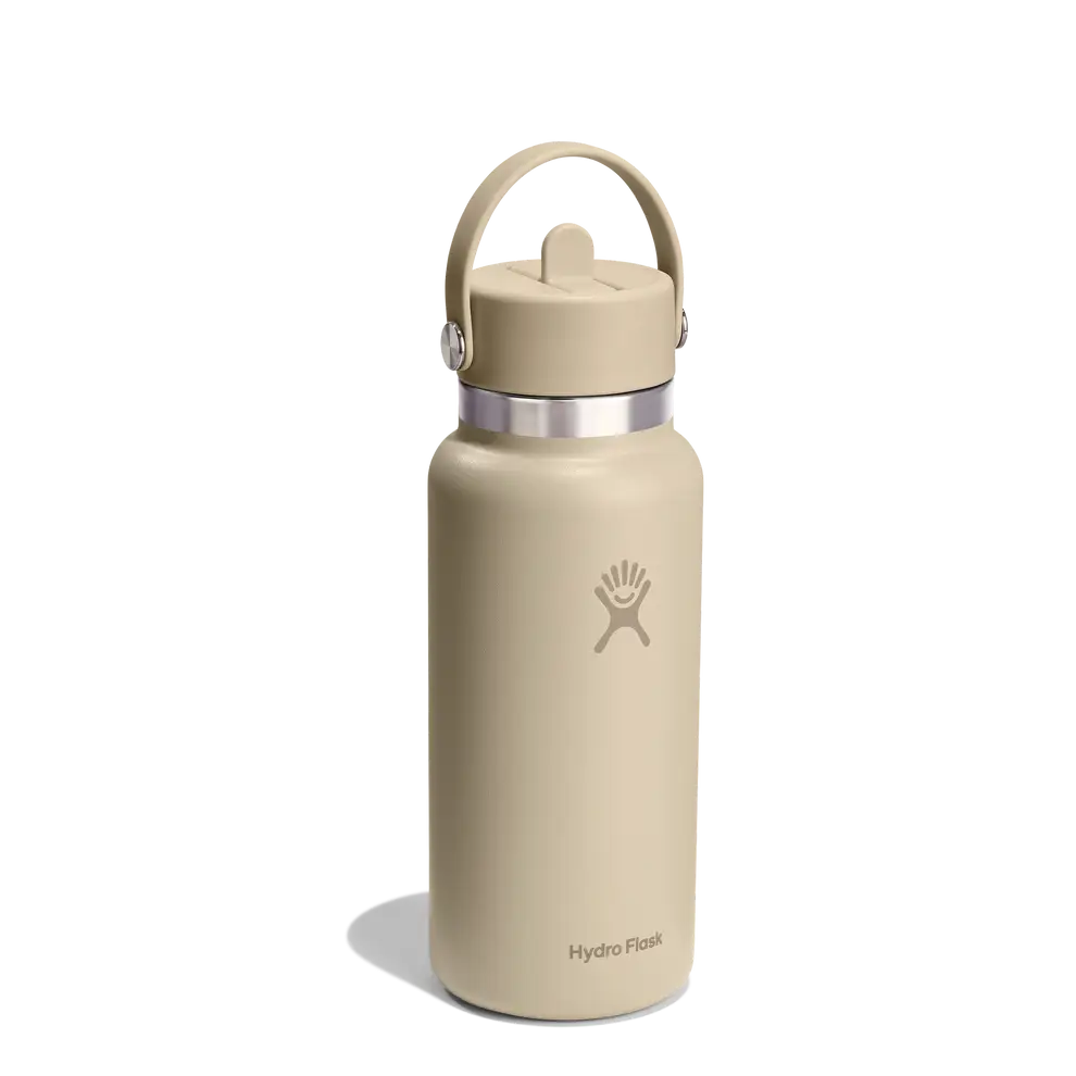 Hydro Flask 32oz (946ml) Wide Flex Straw Cap Drink Bottle - Oat Beige