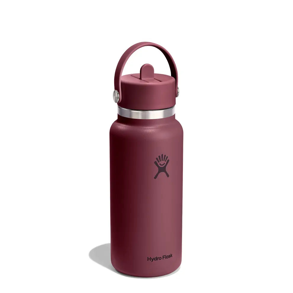 Hydro Flask 32oz (946ml) Wide Mouth Flex Straw Cap Drink Bottle - Burgundy