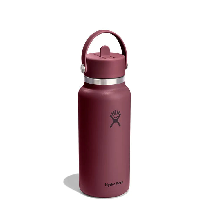 Hydro Flask 32oz (946ml) Wide Mouth Flex Straw Cap Drink Bottle - Burgundy