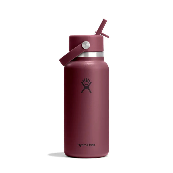 Hydro Flask 32oz (946ml) Wide Mouth Flex Straw Cap Drink Bottle - Burgundy