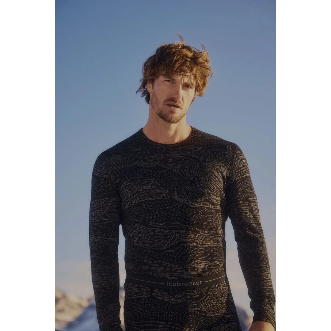 Icebreaker Merino 260 Vertex Long Sleeve Crewe Snow Guide 