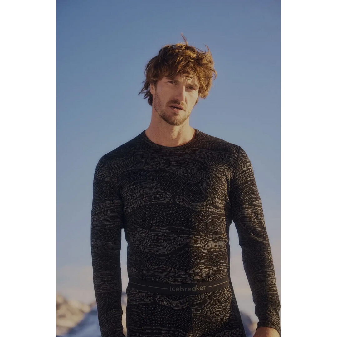 Icebreaker Merino 260 Vertex Long Sleeve Crewe Snow Guide 