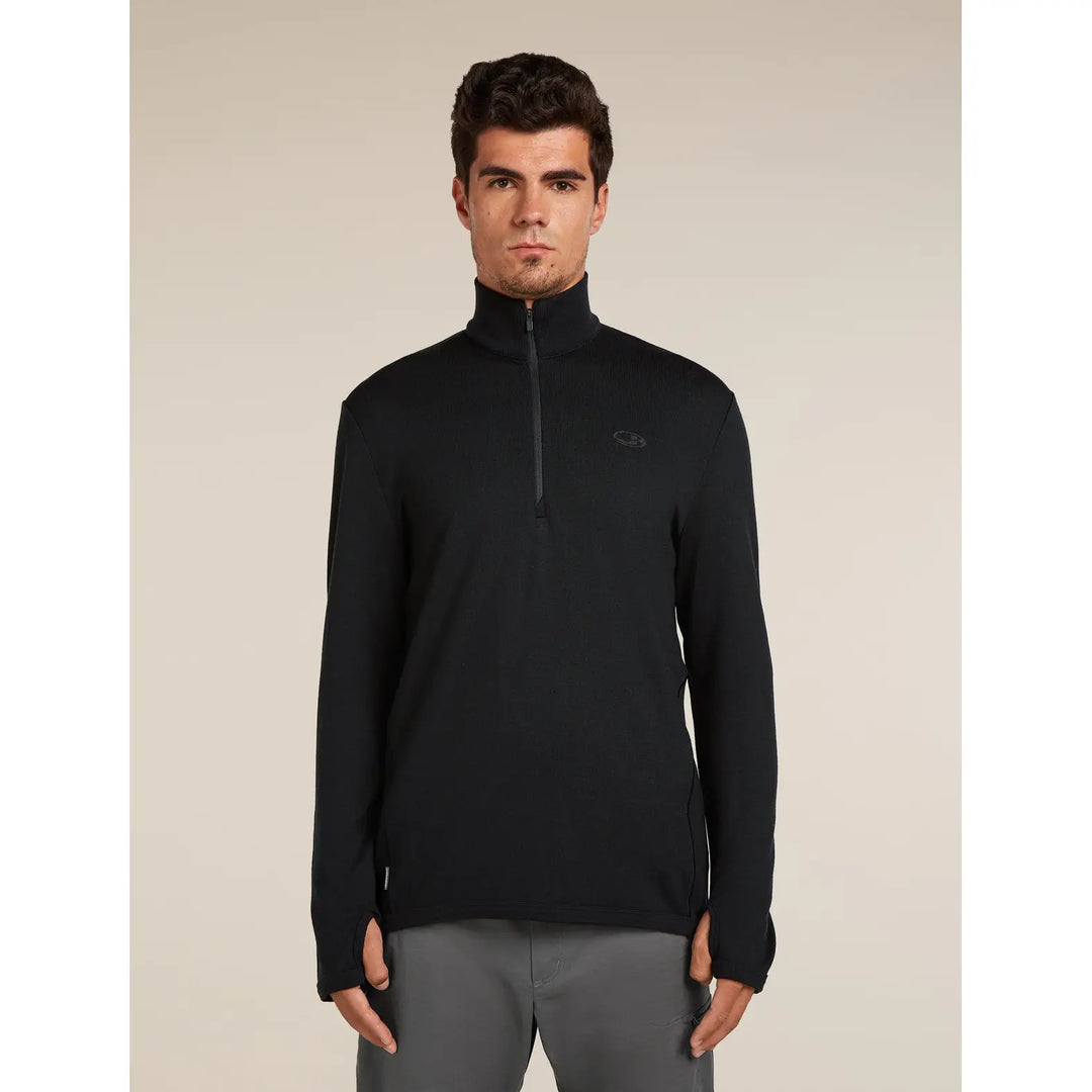 Icebreaker Merino 300 Original Long Sleeve Half Zip - Black / S