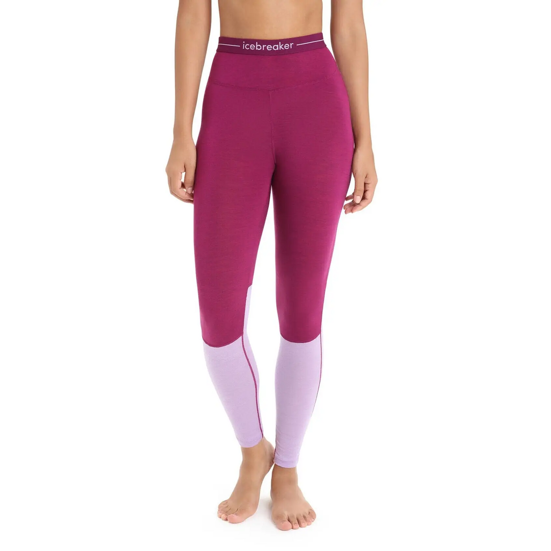 Icebreaker Womens 125 Zoneknit Merino Leggings Go Berry / Purple Gaze S 