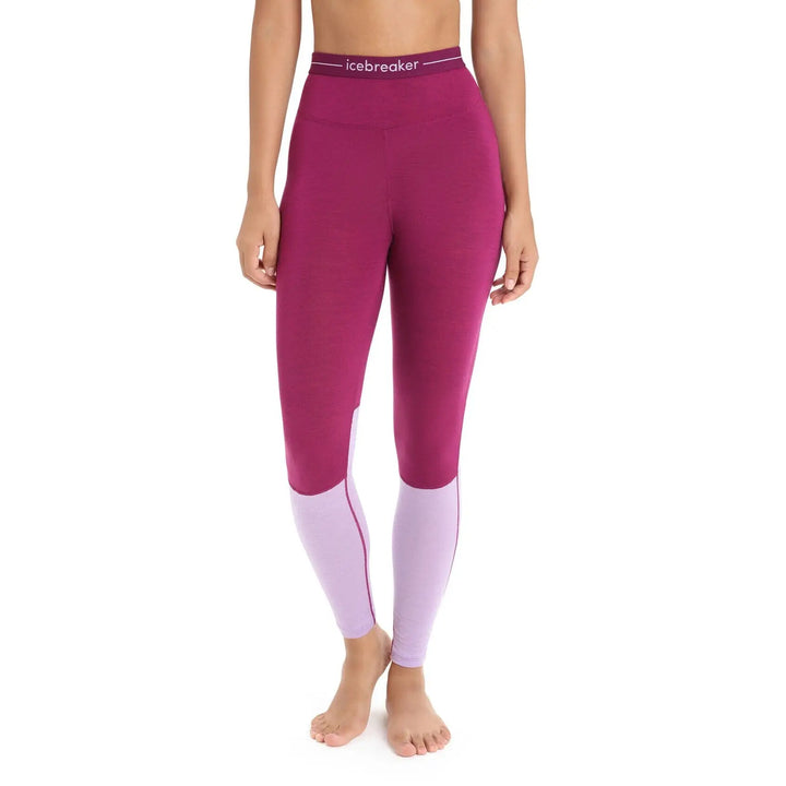 Icebreaker Womens 125 Zoneknit Merino Leggings Go Berry / Purple Gaze S 