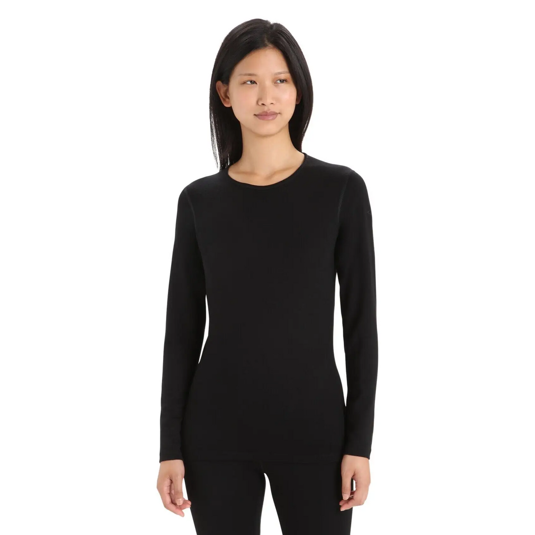 Icebreaker Womens 260 Tech Long Sleeve Crewe Black XS 