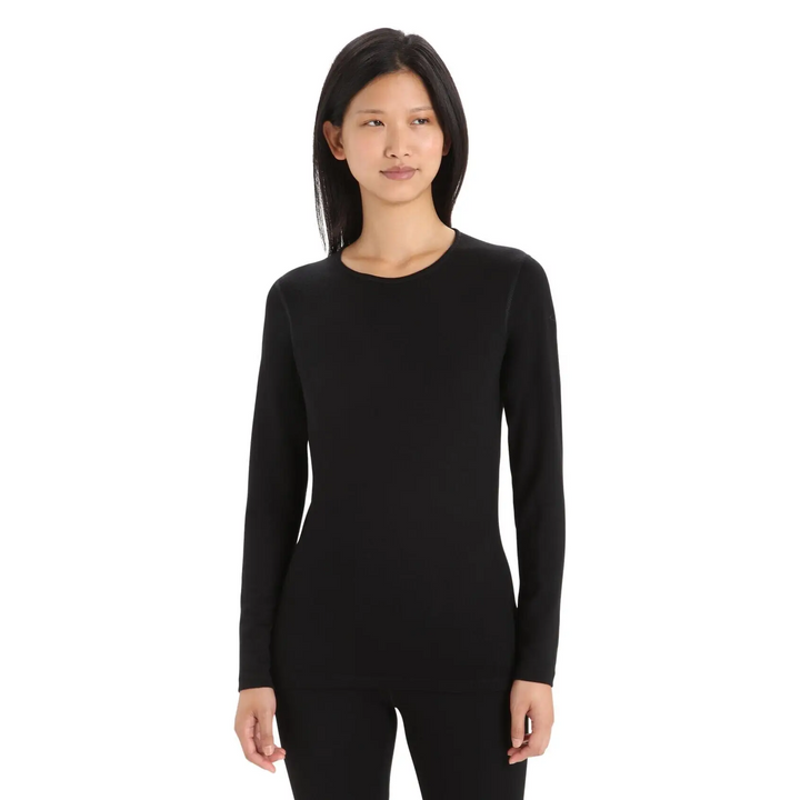 Icebreaker Womens 260 Tech Long Sleeve Crewe Black XS 