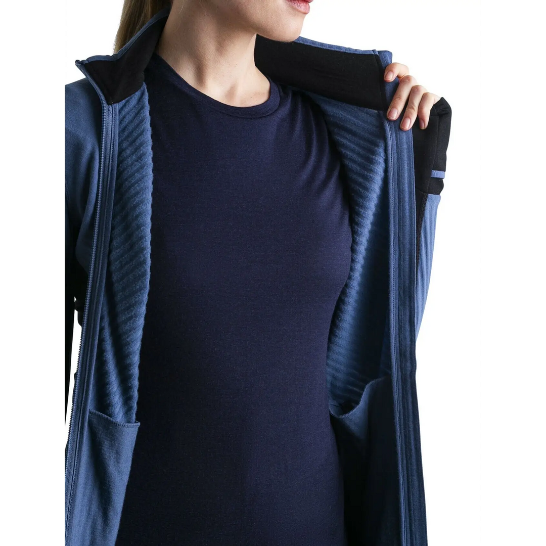 Icebreaker Womens Descender Long Sleeve Zip Jacket 