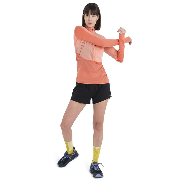 Icebreaker Womens Merino 200 RealFleece Descender Long Sleeve Half Zip 