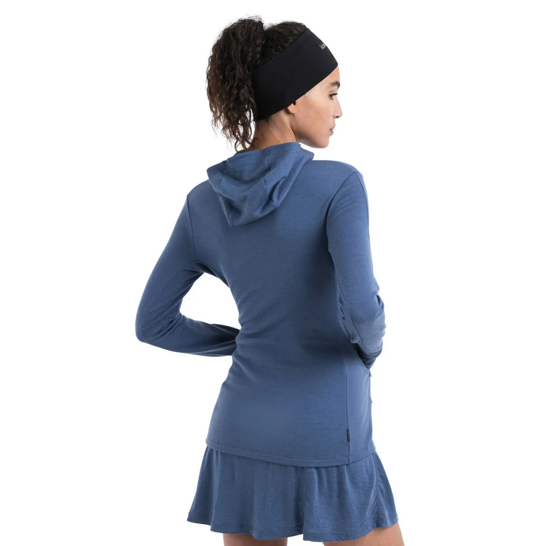 Icebreaker Womens Merino 260 Quantum IV Long Sleeve Zip Hoodie Dawn XS 