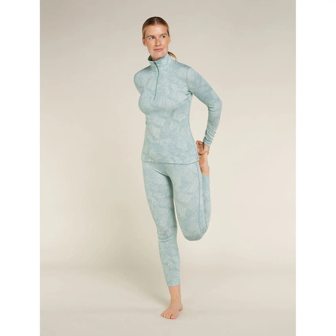 Icebreaker Womens Merino 260 Vertex Long Sleeve Half Zip Frozen Forms 