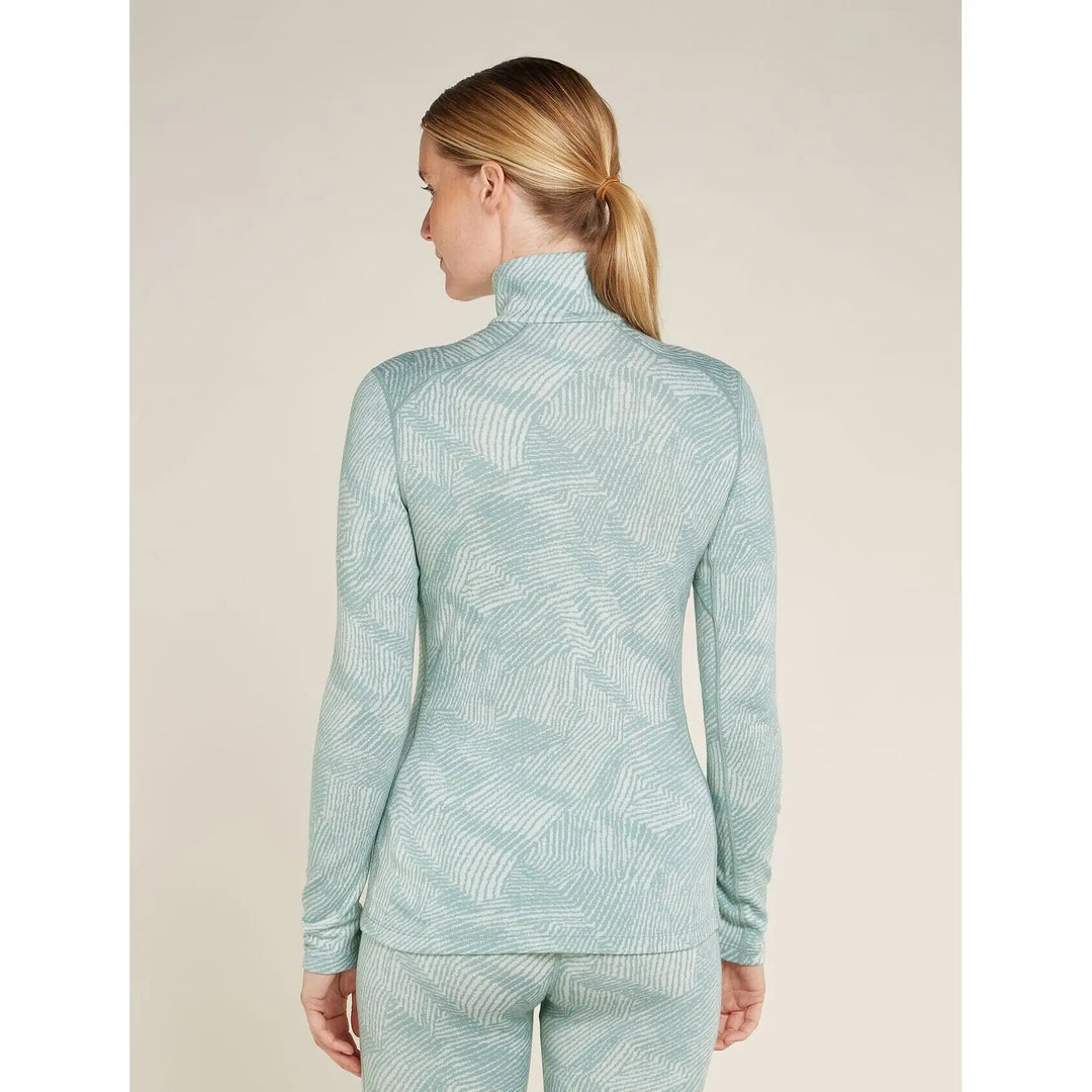 Icebreaker Womens Merino 260 Vertex Long Sleeve Half Zip Frozen Forms 