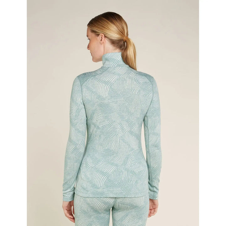 Icebreaker Womens Merino 260 Vertex Long Sleeve Half Zip Frozen Forms 