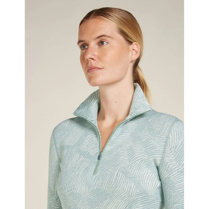 Icebreaker Womens Merino 260 Vertex Long Sleeve Half Zip Frozen Forms 