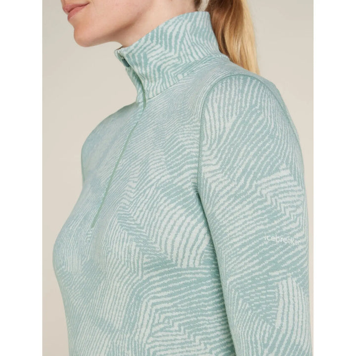 Icebreaker Womens Merino 260 Vertex Long Sleeve Half Zip Frozen Forms 
