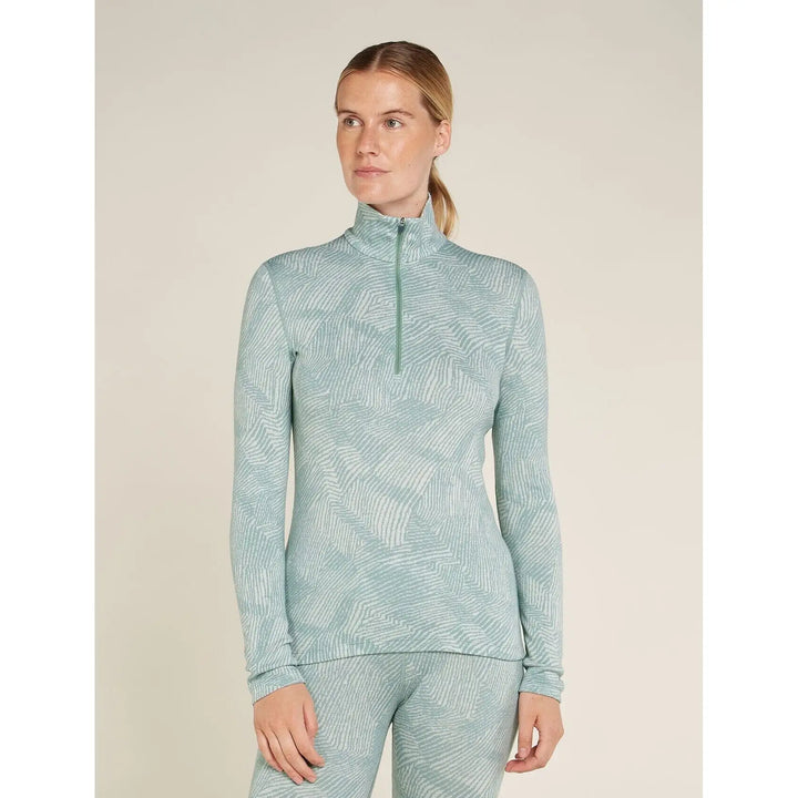 Icebreaker Womens Merino 260 Vertex Long Sleeve Half Zip Frozen Forms 