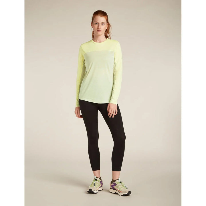 Icebreaker Womens Merino Blend 125 Cool Lite Sphere Long Sleeve Tee - Colour Block 