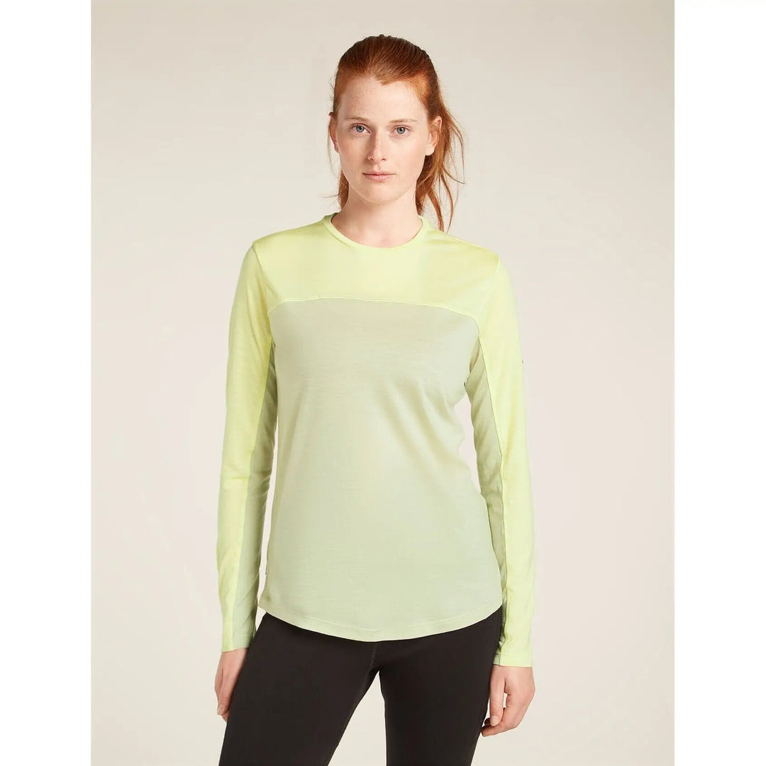 Icebreaker Womens Merino Blend 125 Cool Lite Sphere Long Sleeve Tee - Colour Block 