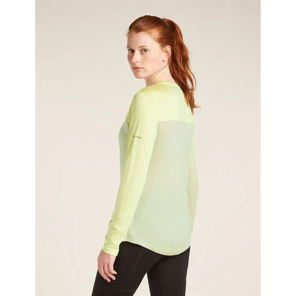 Icebreaker Womens Merino Blend 125 Cool Lite Sphere Long Sleeve Tee - Colour Block 
